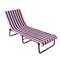 J&M Red, White and Blue Stripe Lounge Chair Beach Towel With Top Fitted Pocket 26x82